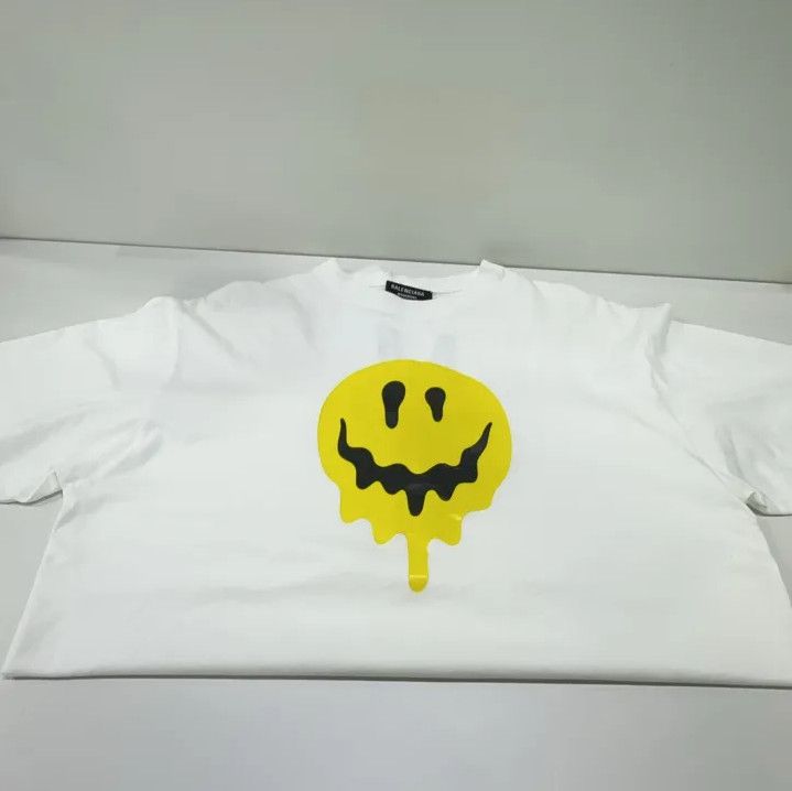 Balenciaga Balenciaga Melted Smiley Face Graphic T-Shirt Size US S / EU 44-46 / 1 - 9 Thumbnail