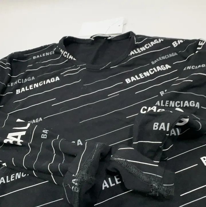 Balenciaga Balenciaga Long Sleeve Stretch Black T-Shirt Size US M / EU 48-50 / 2 - 12 Thumbnail