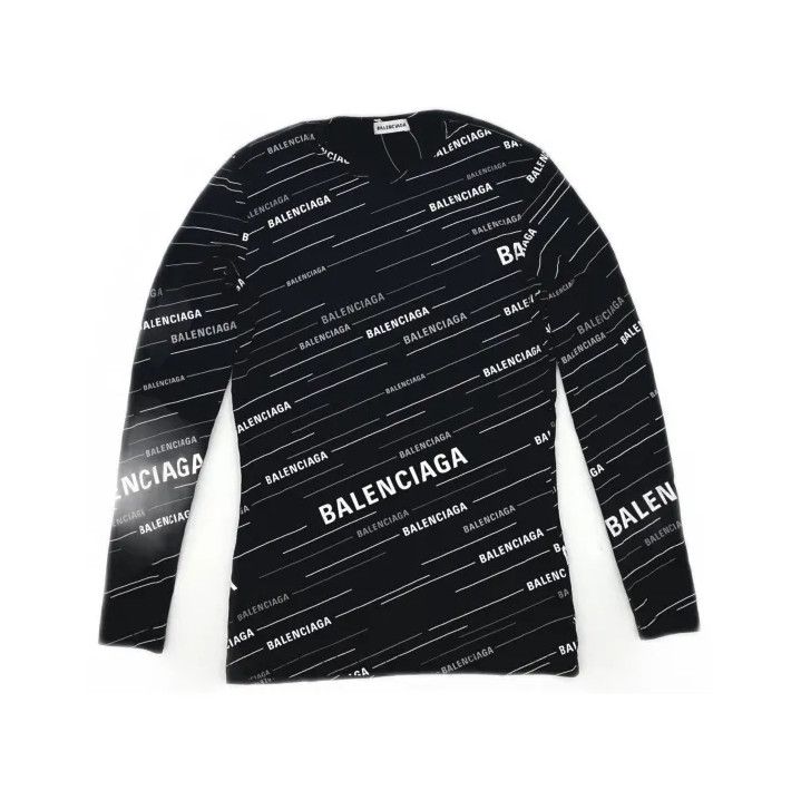 Balenciaga Balenciaga Long Sleeve Stretch Black T-Shirt Size US M / EU 48-50 / 2 - 2 Thumbnail
