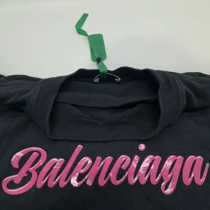 Balenciaga Balenciaga Logo Print Black Short Sleeve T-Shirt Size US S / EU 44-46 / 1 - 6 Thumbnail