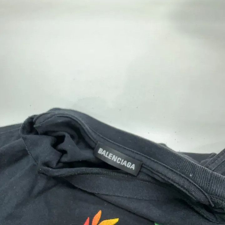 Balenciaga Balenciaga BB Rainbow Logo Black T-Shirt Size US XS / EU 42 / 0 - 7 Thumbnail