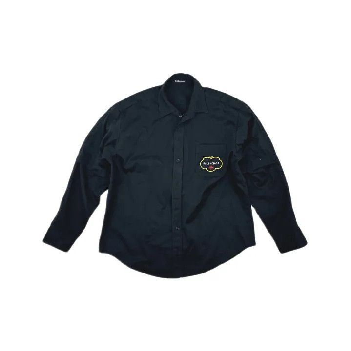 Balenciaga Balenciaga Long Sleeve Logo Shirt for Men Size US M / EU 48-50 / 2 - 2 Thumbnail