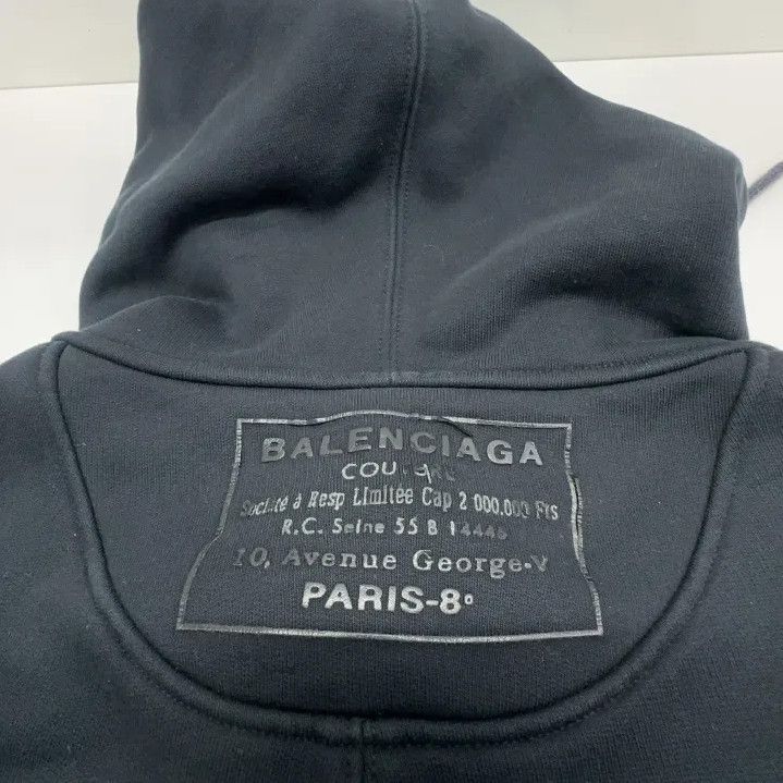 Balenciaga Balenciaga Oversized Hooded Zip-Up Sweatshirt Size US XS / EU 42 / 0 - 7 Thumbnail