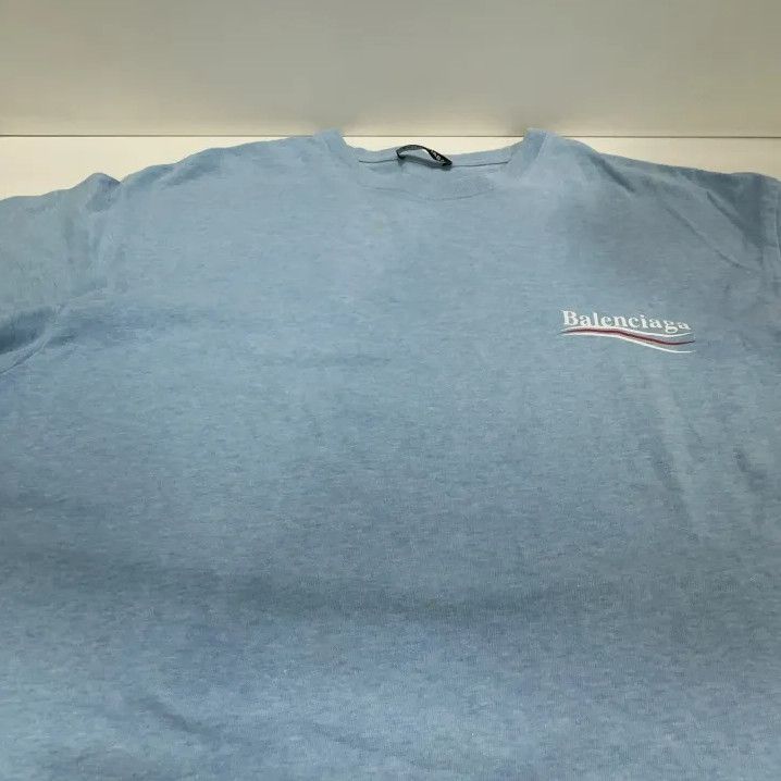 Balenciaga Balenciaga Casual Short-Sleeve T-Shirt in North Carolina Blue Size US S / EU 44-46 / 1 - 9 Thumbnail