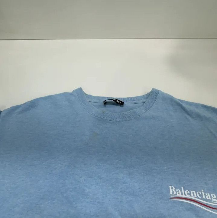 Balenciaga Balenciaga Casual Short-Sleeve T-Shirt in North Carolina Blue Size US S / EU 44-46 / 1 - 8 Thumbnail