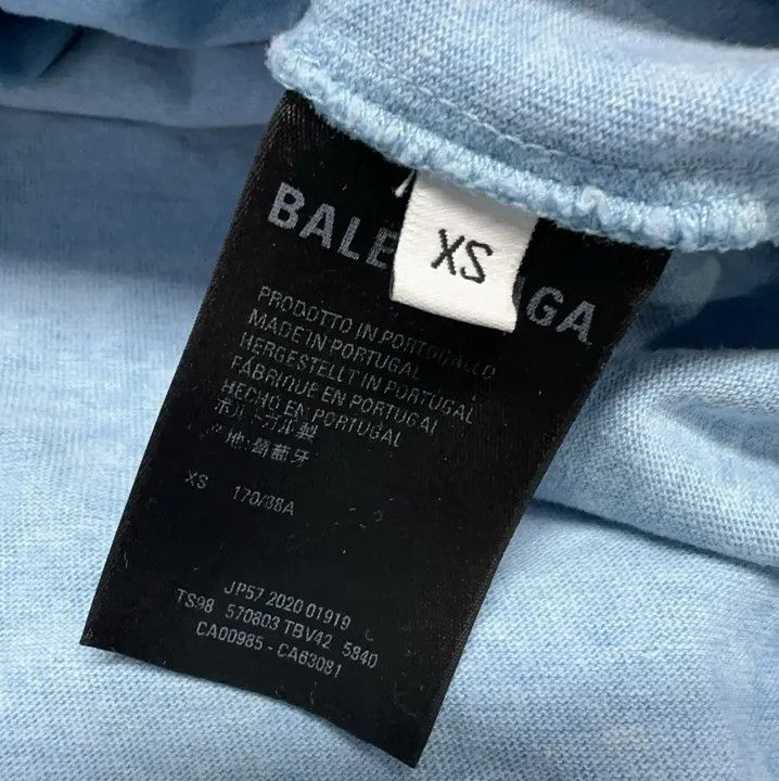 Balenciaga Balenciaga Blue Logo Short Sleeve T-Shirt Size US XS / EU 42 / 0 - 4 Thumbnail