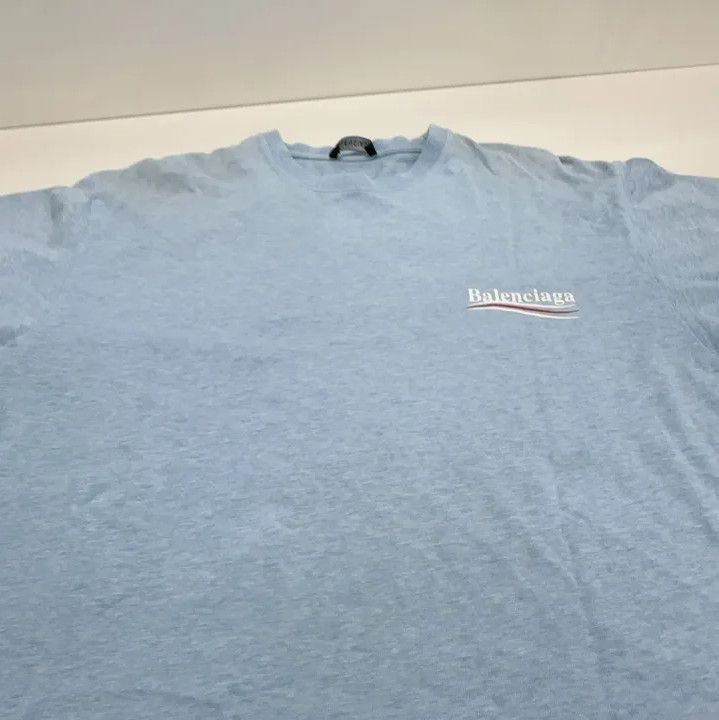 Balenciaga Balenciaga Blue Logo Short Sleeve T-Shirt Size US XS / EU 42 / 0 - 7 Thumbnail