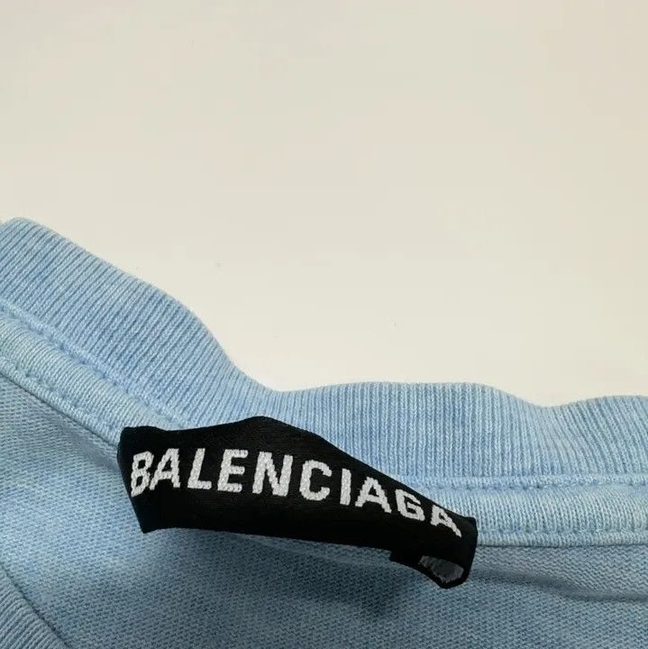 Balenciaga Balenciaga Blue Logo Short Sleeve T-Shirt Size US XS / EU 42 / 0 - 5 Thumbnail