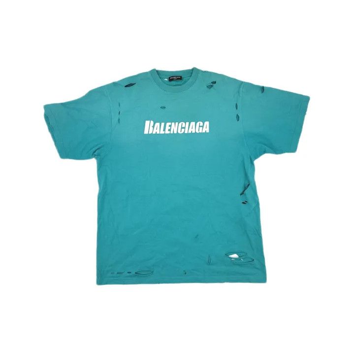 Balenciaga Balenciaga Distressed Logo Short Sleeve T-Shirt Size US XS / EU 42 / 0 - 2 Thumbnail