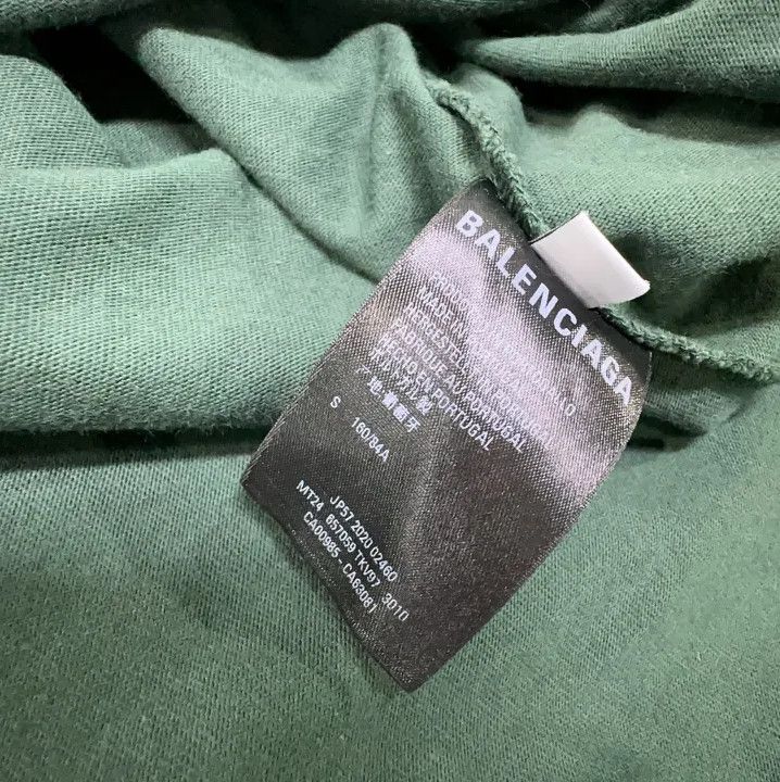 Balenciaga Balenciaga Green Logo Crew Neck T-Shirt Size US S / EU 44-46 / 1 - 6 Thumbnail