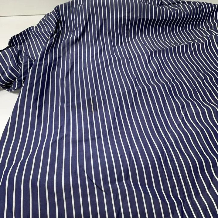 Balenciaga Balenciaga Striped Button-Up Shirt in Blue Size US S / EU 44-46 / 1 - 8 Thumbnail