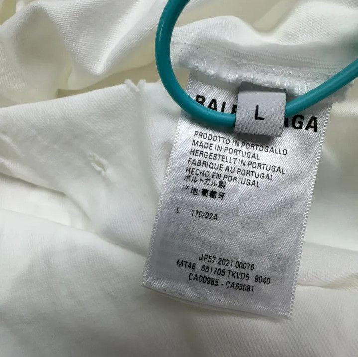 Balenciaga Balenciaga Blurry Logo Vintage Short Sleeve T-Shirt Size US L / EU 52-54 / 3 - 2 Thumbnail