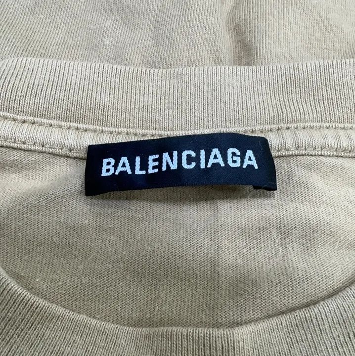 Balenciaga Balenciaga Casual Logo T-Shirt in Khaki Color Size US XS / EU 42 / 0 - 4 Thumbnail