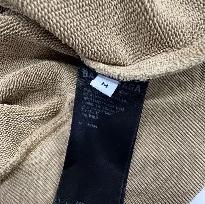 Balenciaga Balenciaga Classic Beige Logo Embroidered Sweatshirt Size US M / EU 48-50 / 2 - 4 Thumbnail
