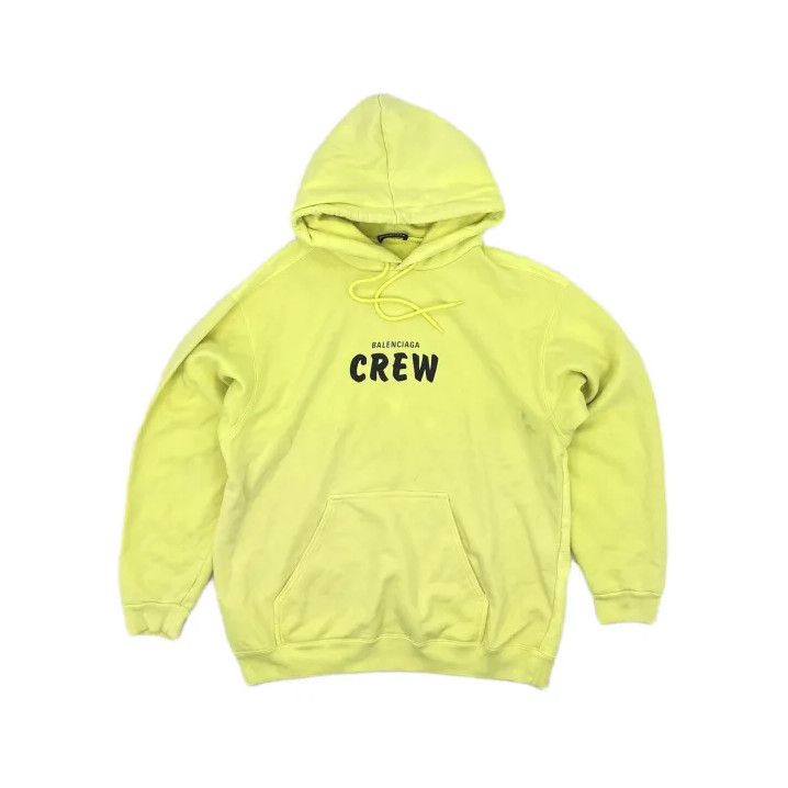 Balenciaga Balenciaga Crew Neon Yellow Hoodie Size US S / EU 44-46 / 1 - 2 Thumbnail