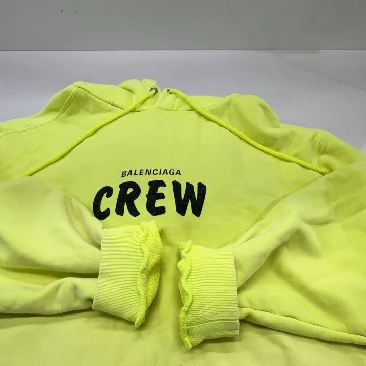 Balenciaga Balenciaga Crew Neon Yellow Hoodie Size US S / EU 44-46 / 1 - 13 Thumbnail
