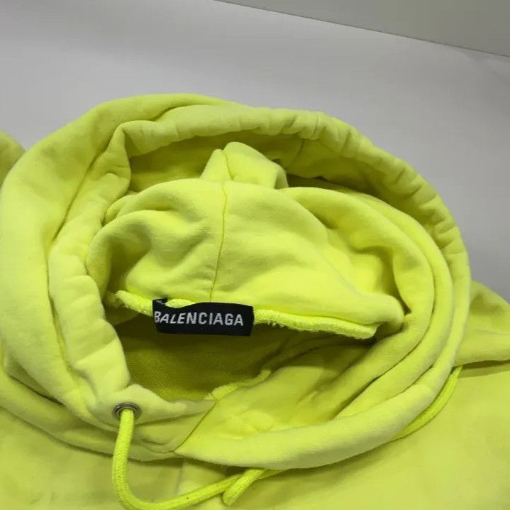 Balenciaga Balenciaga Crew Neon Yellow Hoodie Size US S / EU 44-46 / 1 - 7 Thumbnail