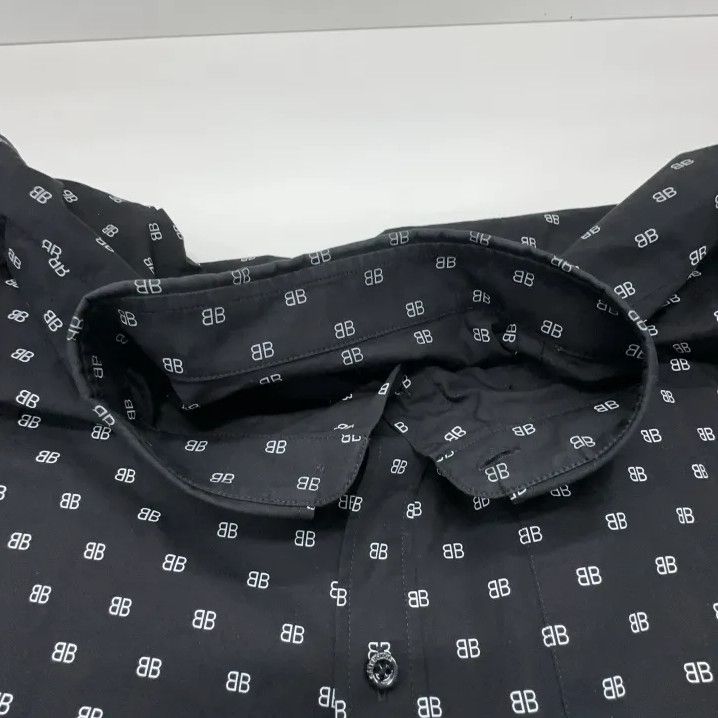 Balenciaga Balenciaga Black Letter Print Long Sleeve Shirt Size US M / EU 48-50 / 2 - 7 Thumbnail