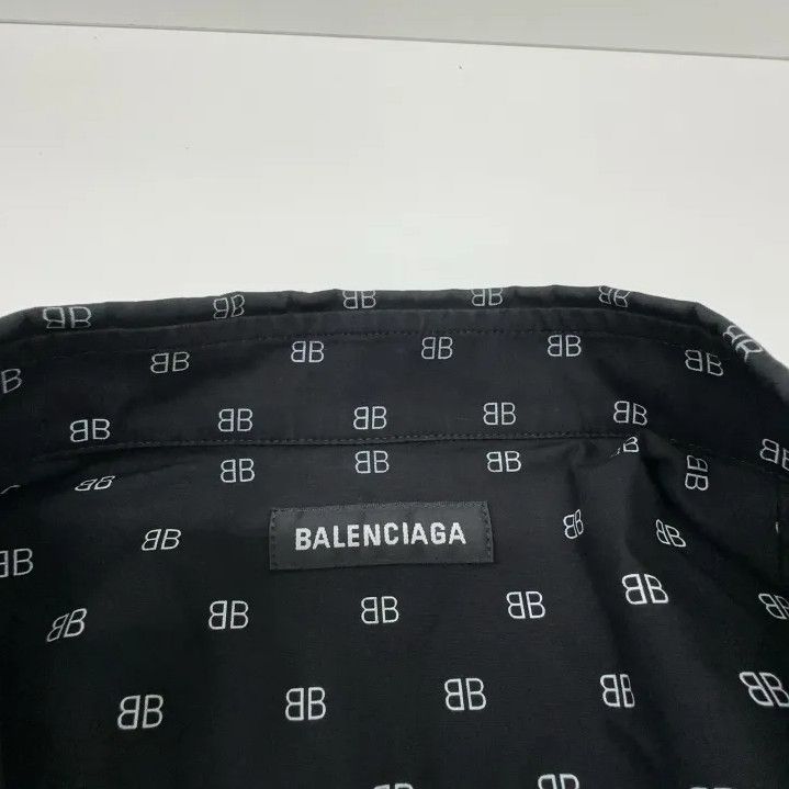 Balenciaga Balenciaga Black Letter Print Long Sleeve Shirt Size US M / EU 48-50 / 2 - 4 Thumbnail