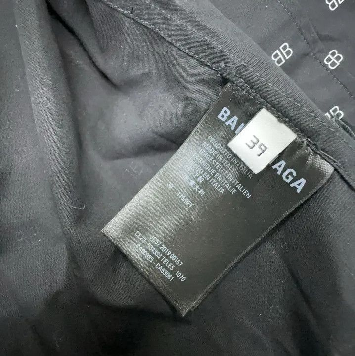 Balenciaga Balenciaga Black Letter Print Long Sleeve Shirt Size US M / EU 48-50 / 2 - 5 Thumbnail
