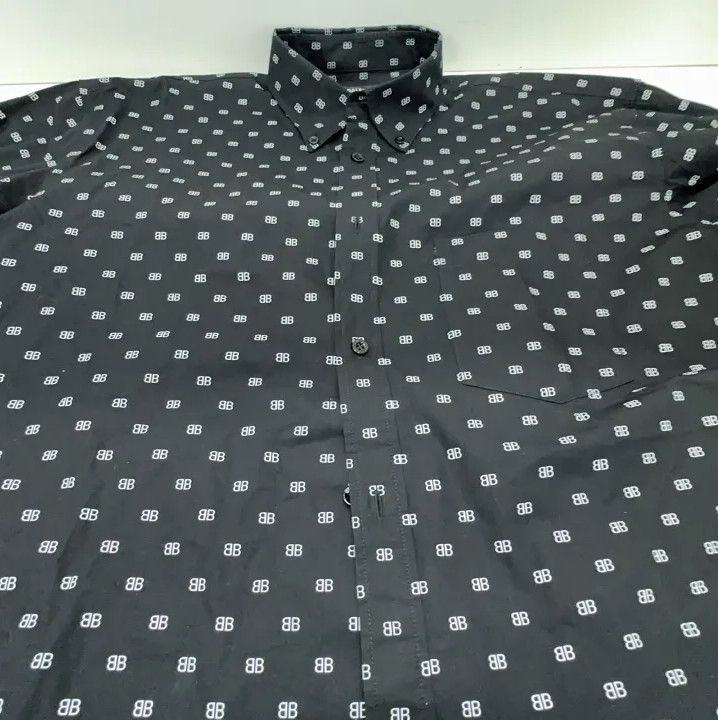 Balenciaga Balenciaga Black Letter Print Long Sleeve Shirt Size US M / EU 48-50 / 2 - 8 Thumbnail