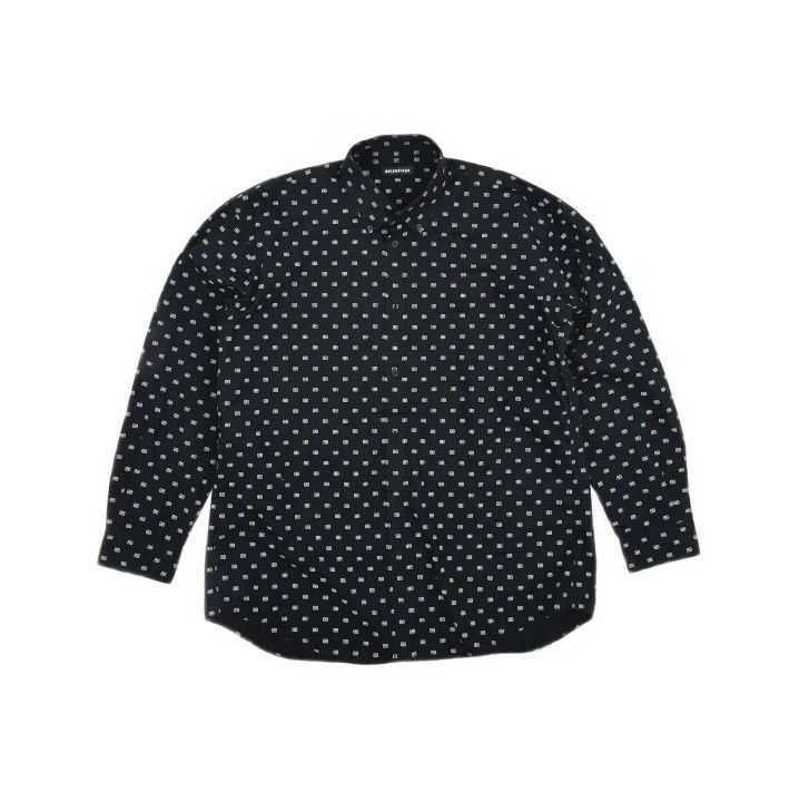 Balenciaga Balenciaga Black Letter Print Long Sleeve Shirt Size US M / EU 48-50 / 2 - 2 Thumbnail