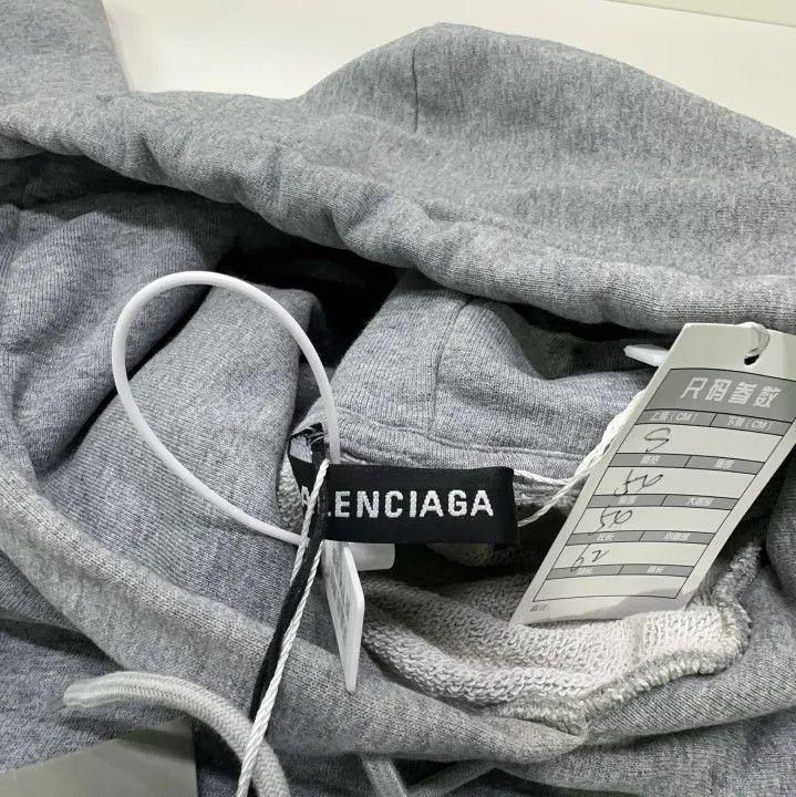 Balenciaga Balenciaga Small Logo Gray Hoodie Size US S / EU 44-46 / 1 - 5 Thumbnail