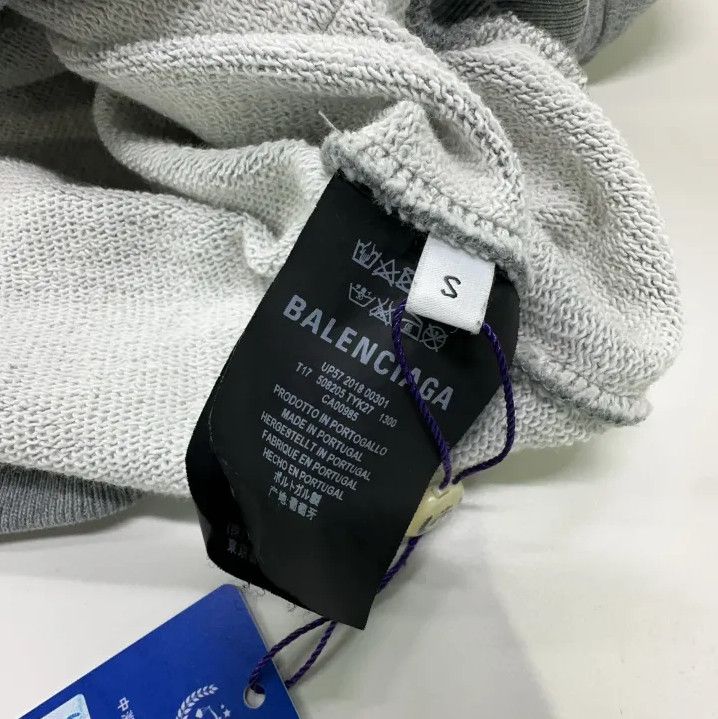 Balenciaga Balenciaga Small Logo Gray Hoodie Size US S / EU 44-46 / 1 - 4 Thumbnail