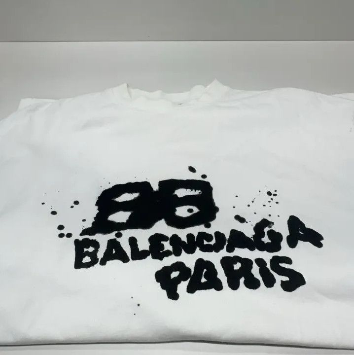 Balenciaga Balenciaga Graphic Print White Short Sleeve T-Shirt Size US XS / EU 42 / 0 - 7 Thumbnail