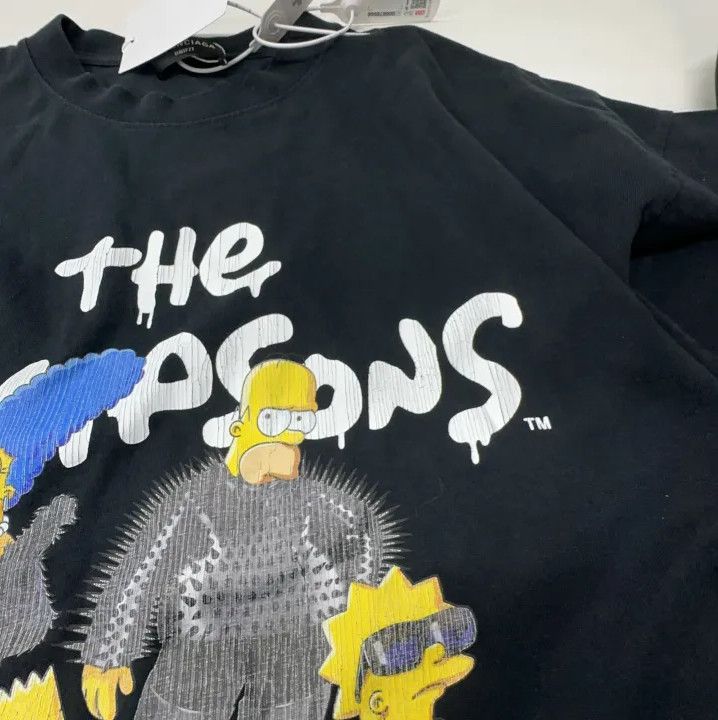 Balenciaga Balenciaga x THE SIMPSONS Cartoon Print Black T-Shirt Size US L / EU 52-54 / 3 - 16 Thumbnail