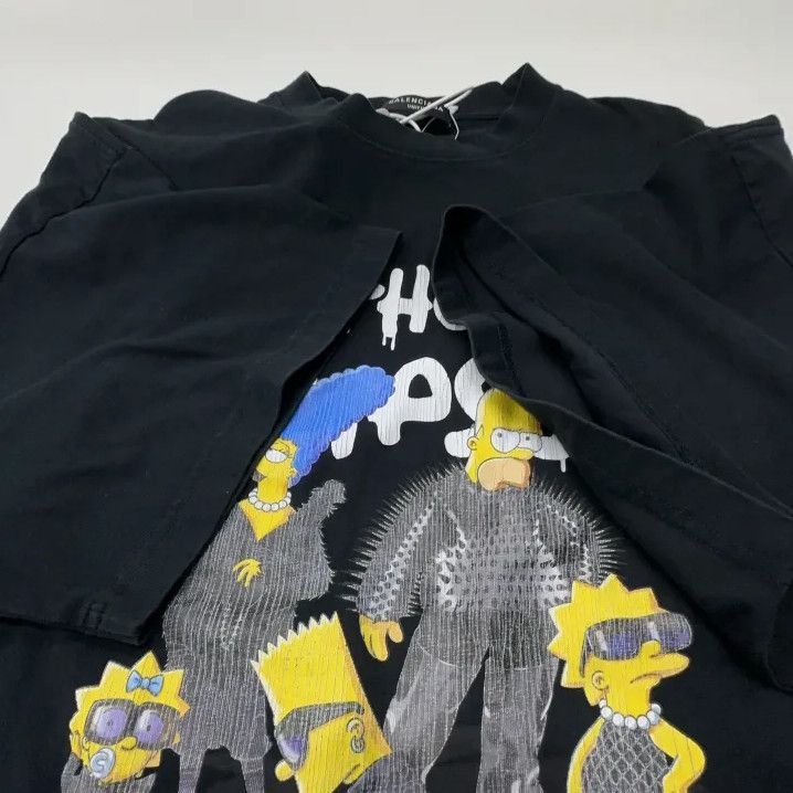 Balenciaga Balenciaga x THE SIMPSONS Cartoon Print Black T-Shirt Size US L / EU 52-54 / 3 - 8 Thumbnail