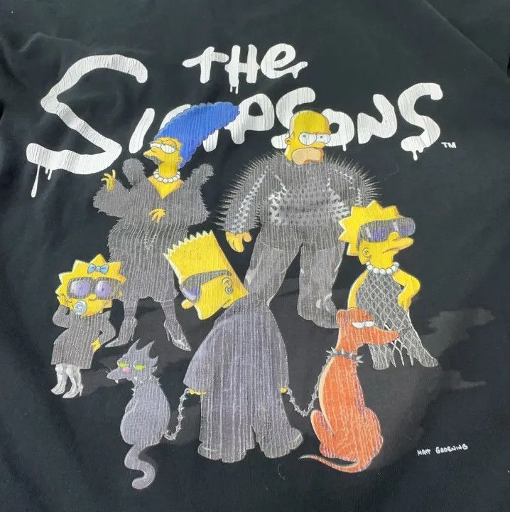 Balenciaga Balenciaga x THE SIMPSONS Cartoon Print Black T-Shirt Size US L / EU 52-54 / 3 - 17 Thumbnail