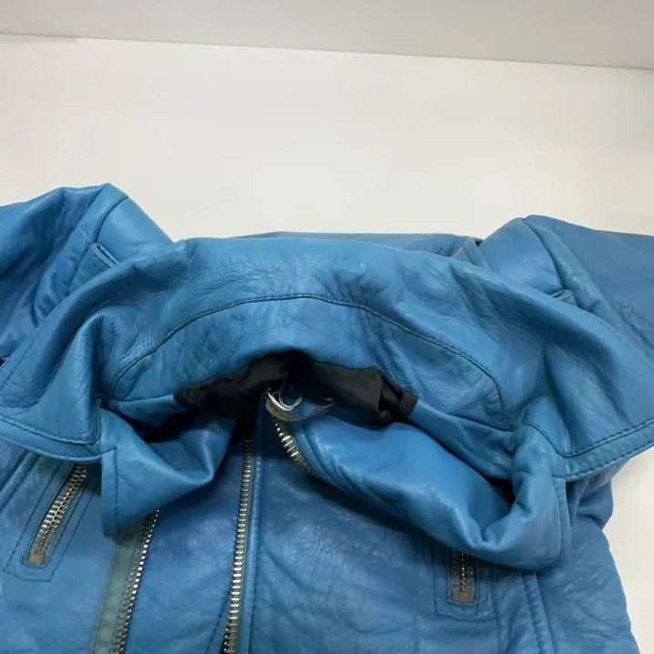 Balenciaga Balenciaga Blue Biker Leather Jacket for Unisex Size US M / EU 48-50 / 2 - 6 Thumbnail