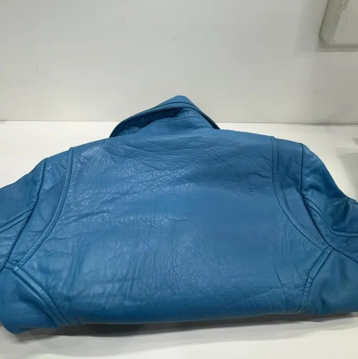 Balenciaga Balenciaga Blue Biker Leather Jacket for Unisex Size US M / EU 48-50 / 2 - 11 Thumbnail