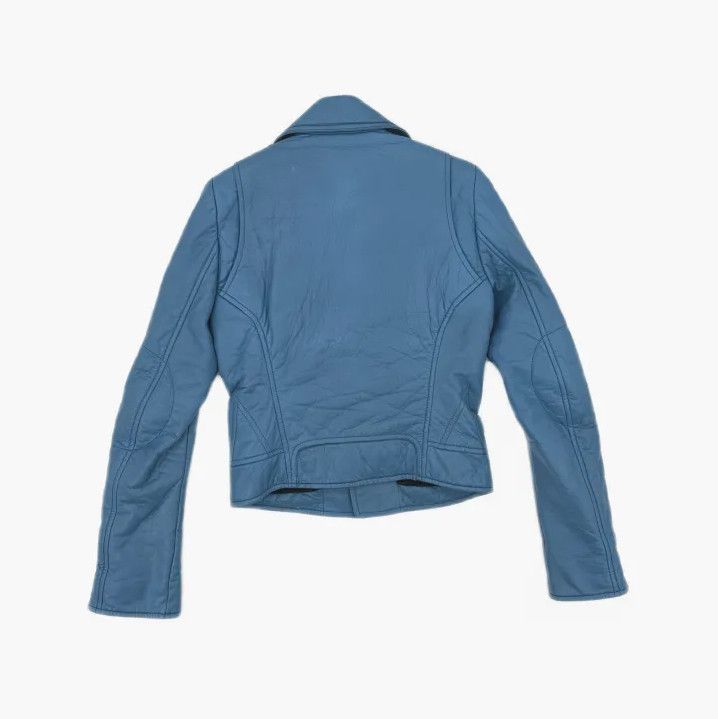 Balenciaga Balenciaga Blue Biker Leather Jacket for Unisex Size US M / EU 48-50 / 2 - 3 Thumbnail