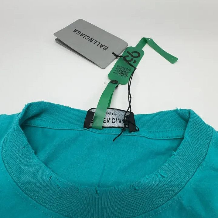 Balenciaga Balenciaga BB Logo Distressed Loose Short Sleeve T-Shirt Size US S / EU 44-46 / 1 - 12 Thumbnail