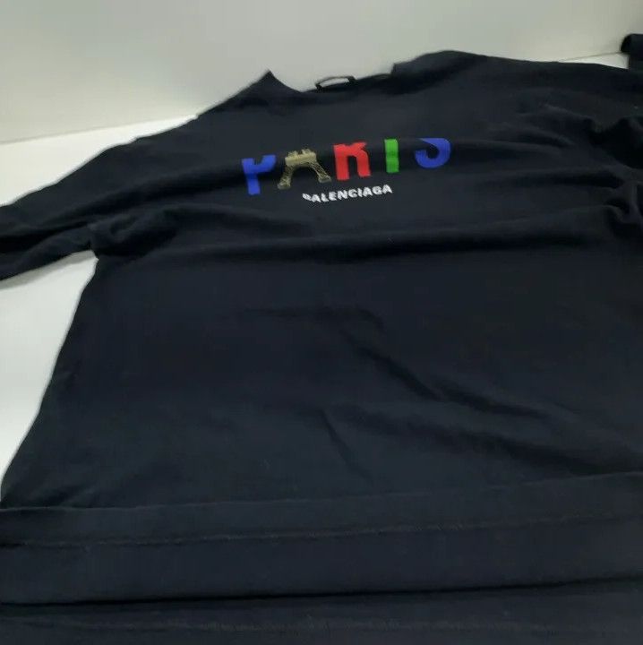 Balenciaga Balenciaga Black Long Sleeve Graphic T-Shirt Size US S / EU 44-46 / 1 - 8 Thumbnail
