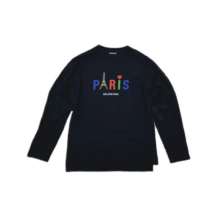 Balenciaga Balenciaga Black Long Sleeve Graphic T-Shirt Size US S / EU 44-46 / 1 - 2 Thumbnail