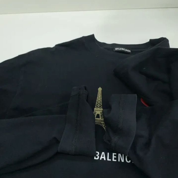 Balenciaga Balenciaga Black Long Sleeve Graphic T-Shirt Size US S / EU 44-46 / 1 - 10 Thumbnail