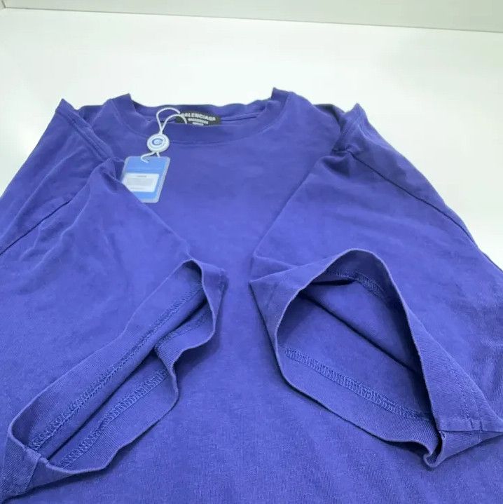 Balenciaga Balenciaga FW21 Blue Logo Short Sleeve T-Shirt Size US M / EU 48-50 / 2 - 10 Thumbnail