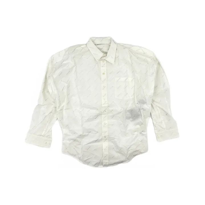 Balenciaga Balenciaga White Pocket Detail Long Sleeve Shirt Size US M / EU 48-50 / 2 - 2 Thumbnail