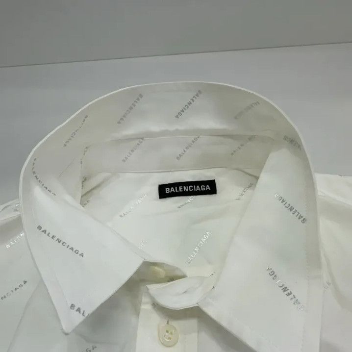 Balenciaga Balenciaga White Pocket Detail Long Sleeve Shirt Size US M / EU 48-50 / 2 - 9 Thumbnail