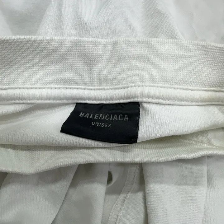 Balenciaga Balenciaga White Embroidered Casual T-Shirt Size US L / EU 52-54 / 3 - 5 Thumbnail