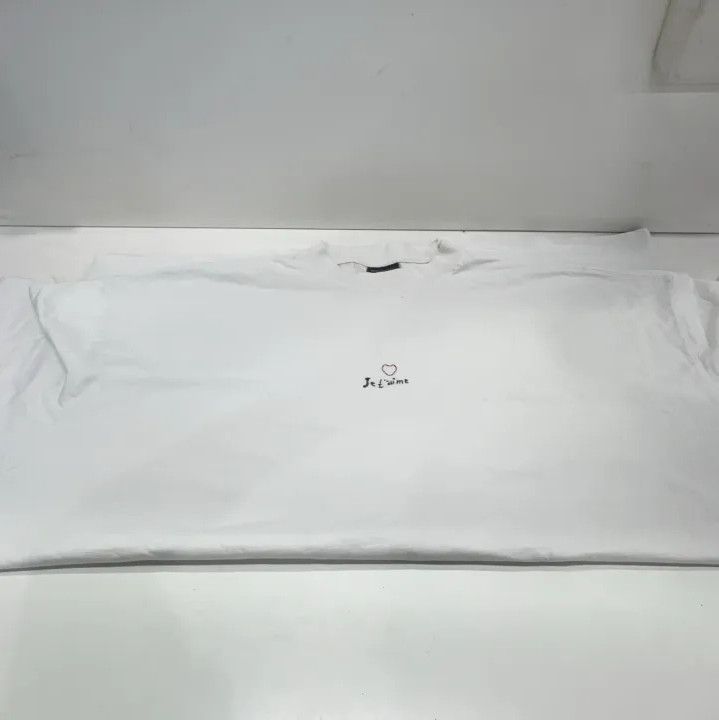 Balenciaga Balenciaga White Embroidered Casual T-Shirt Size US L / EU 52-54 / 3 - 7 Thumbnail