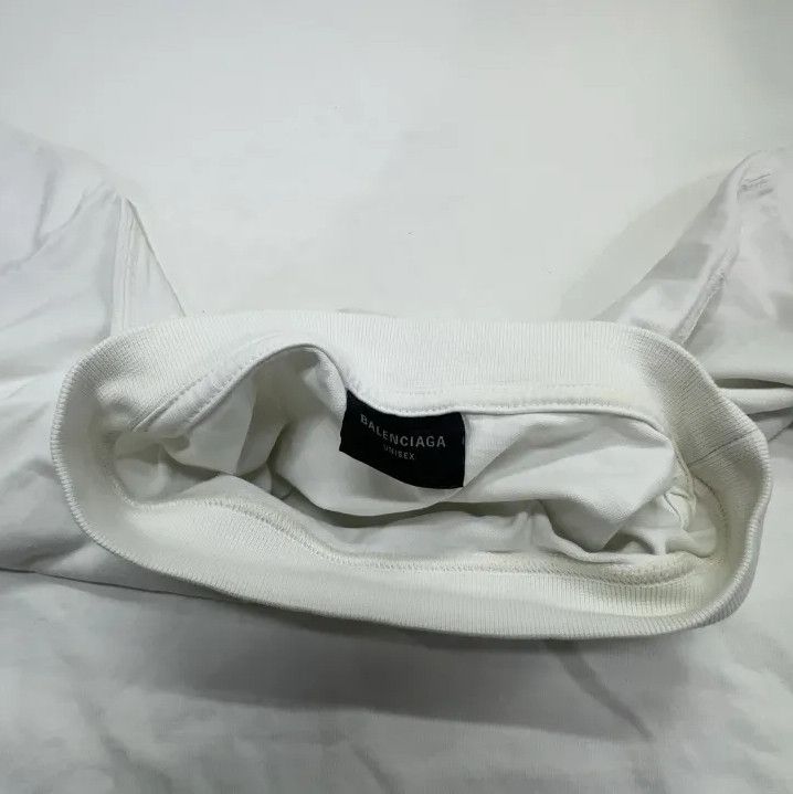 Balenciaga Balenciaga White Embroidered Casual T-Shirt Size US L / EU 52-54 / 3 - 6 Thumbnail
