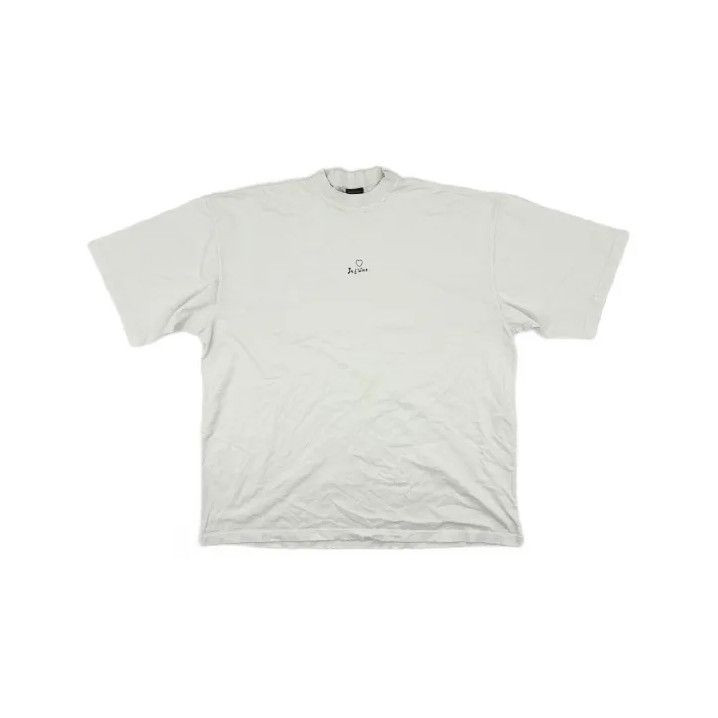 Balenciaga Balenciaga White Embroidered Casual T-Shirt Size US L / EU 52-54 / 3 - 2 Thumbnail