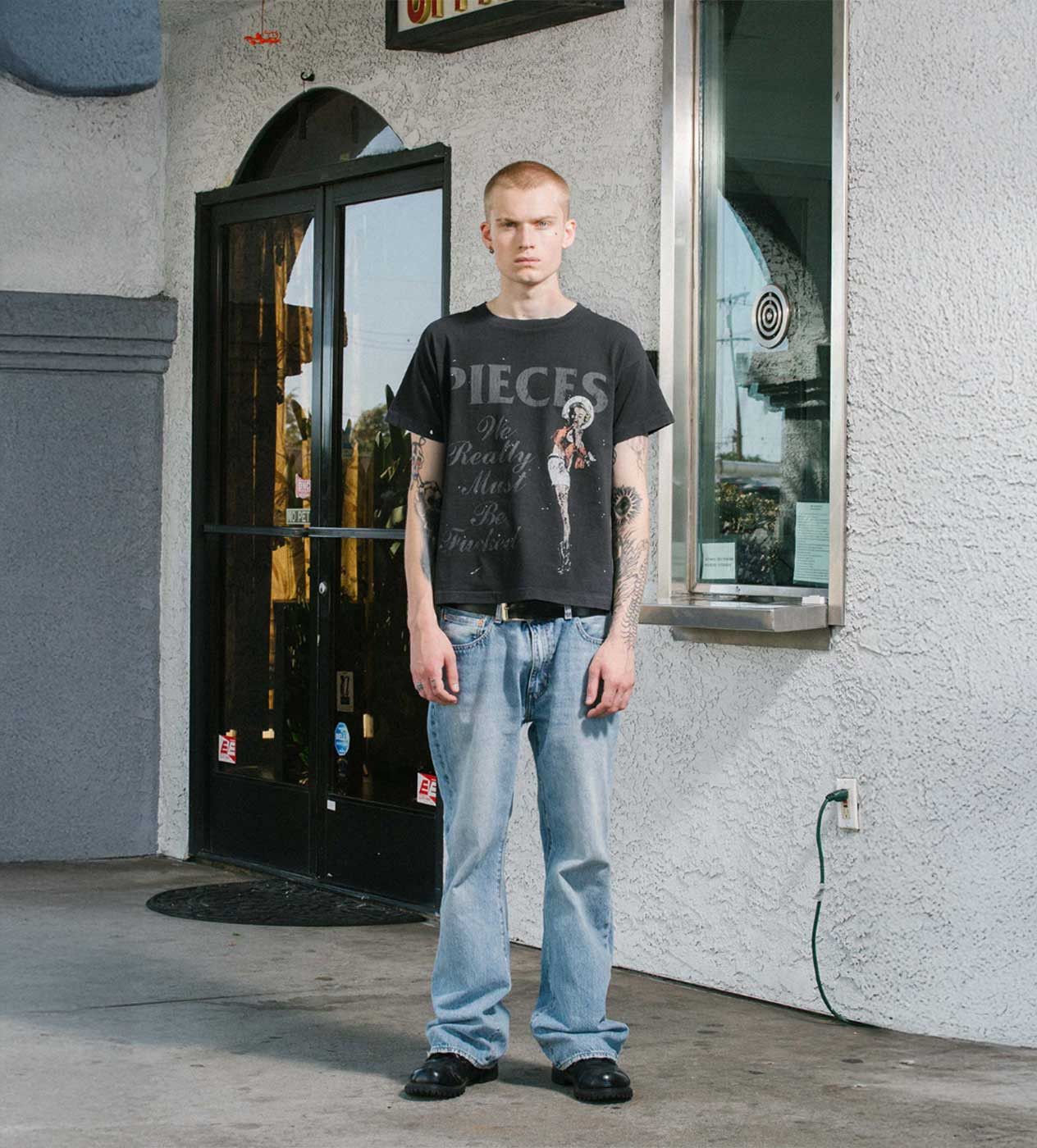 Other Pieces F***ed Tee Vintage Black Size US XL / EU 56 / 4 - 5 Thumbnail