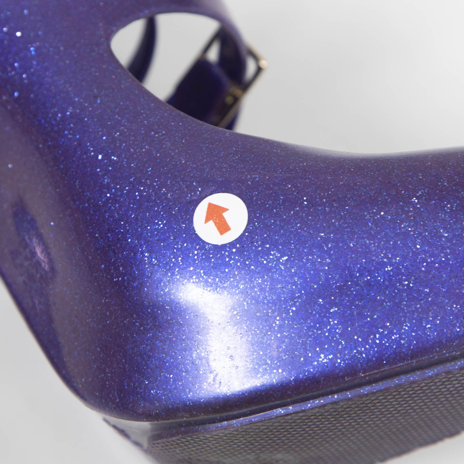 Vivienne Westwood Vivienne Westwood Anglomania + Melissa Purple Glitter Elevated Three Strap Heels Size US 9 / IT 39 - 13 Thumbnail