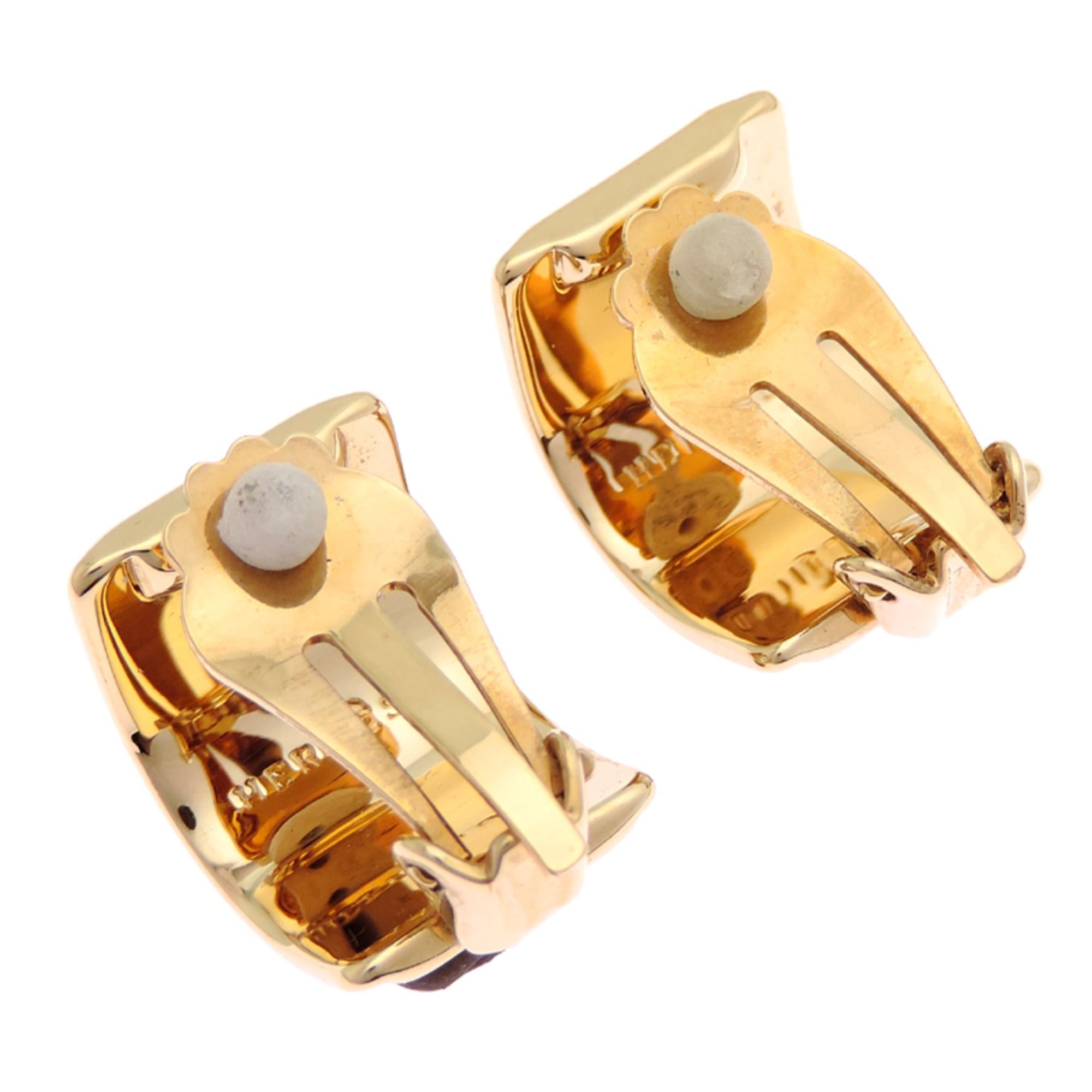 Hermes Hermes enamel earrings for women, GP, red (back strap deteriorated) Size ONE SIZE - 3 Thumbnail