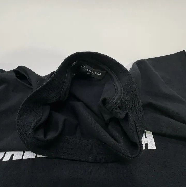 Balenciaga Balenciaga Distressed Logo Short Sleeve T-Shirt Size US XS / EU 42 / 0 - 7 Thumbnail